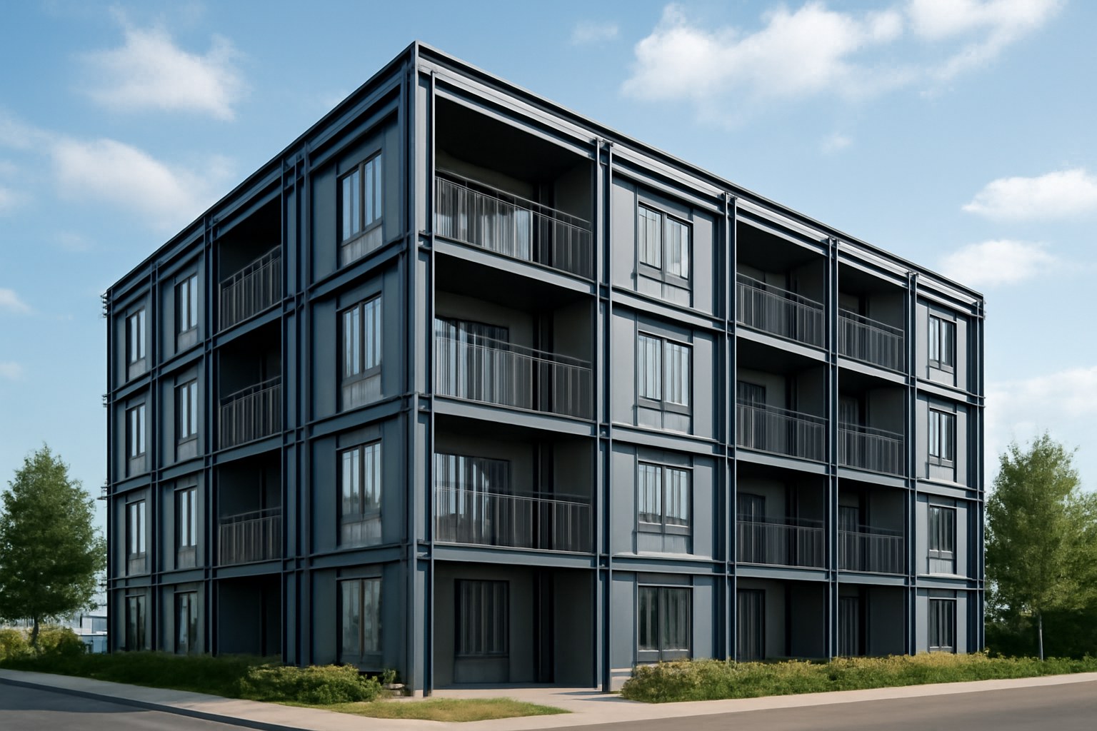 Стальная конструкция отеля