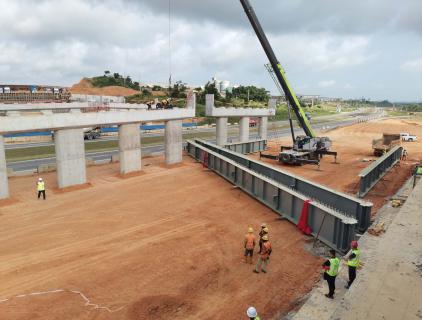 Installation sur site d'un projet de pont en Côte d'Ivoire
