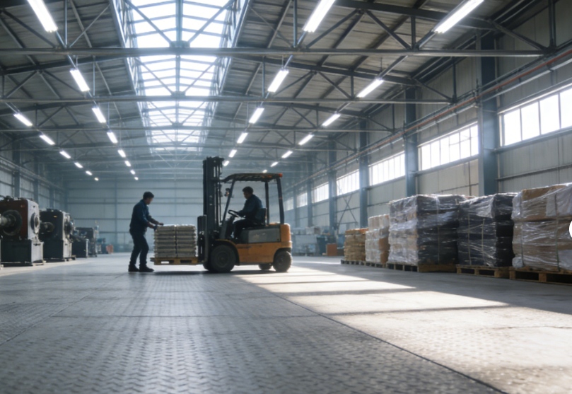 Industriegebäude mit Stahlkonstruktion