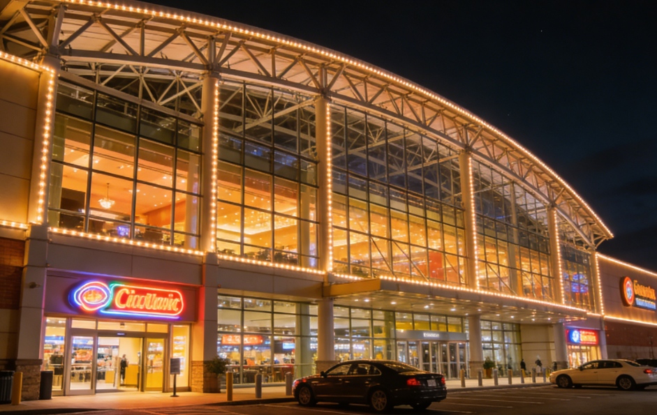 Großflächige Stahlkonstruktionen für Supermärkte