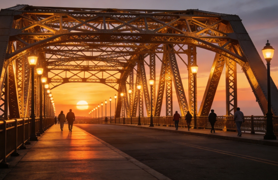 Puentes paisajísticos con estructura de acero