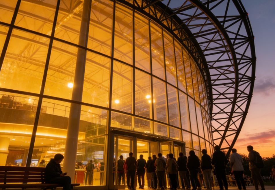 Banketzalen met stalen constructie