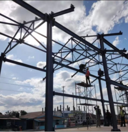 Structure en acier assemblée