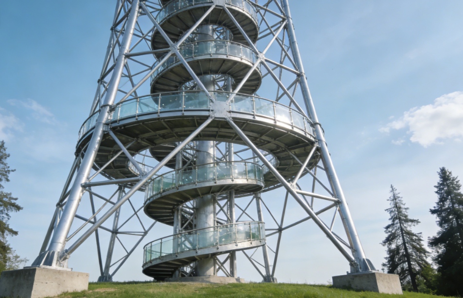 برج المناظر الطبيعية الهيكل الصلب