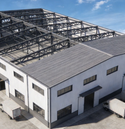 Industriële installaties met staalconstructie