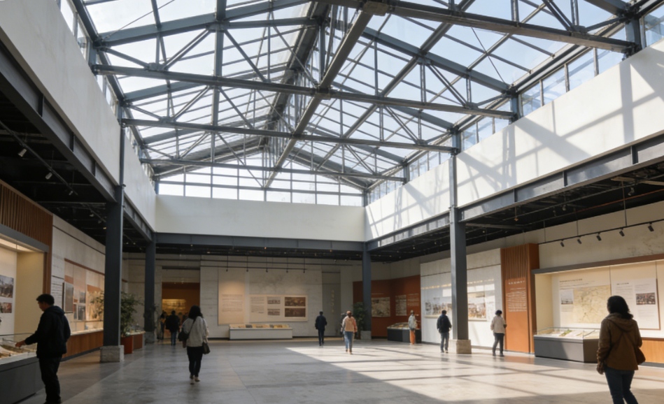 Kulturpavillon mit Stahlkonstruktion