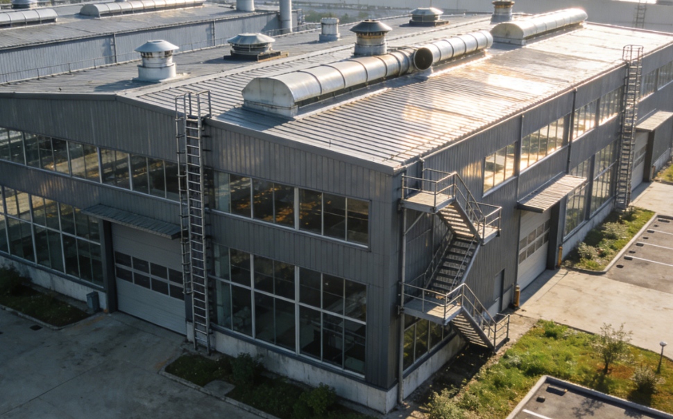 Hangares de aeropuerto con estructura de acero