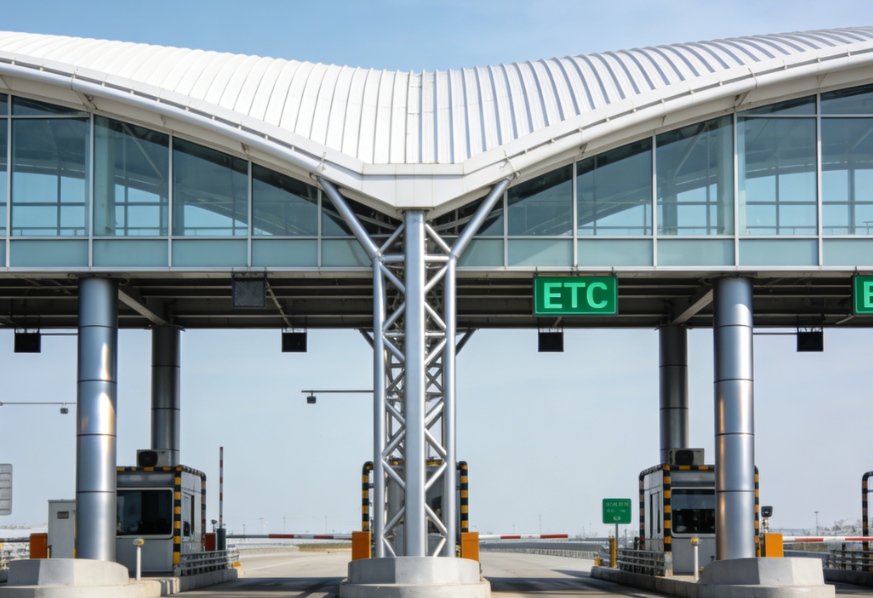 Stalen constructie tolstation voor snelweg