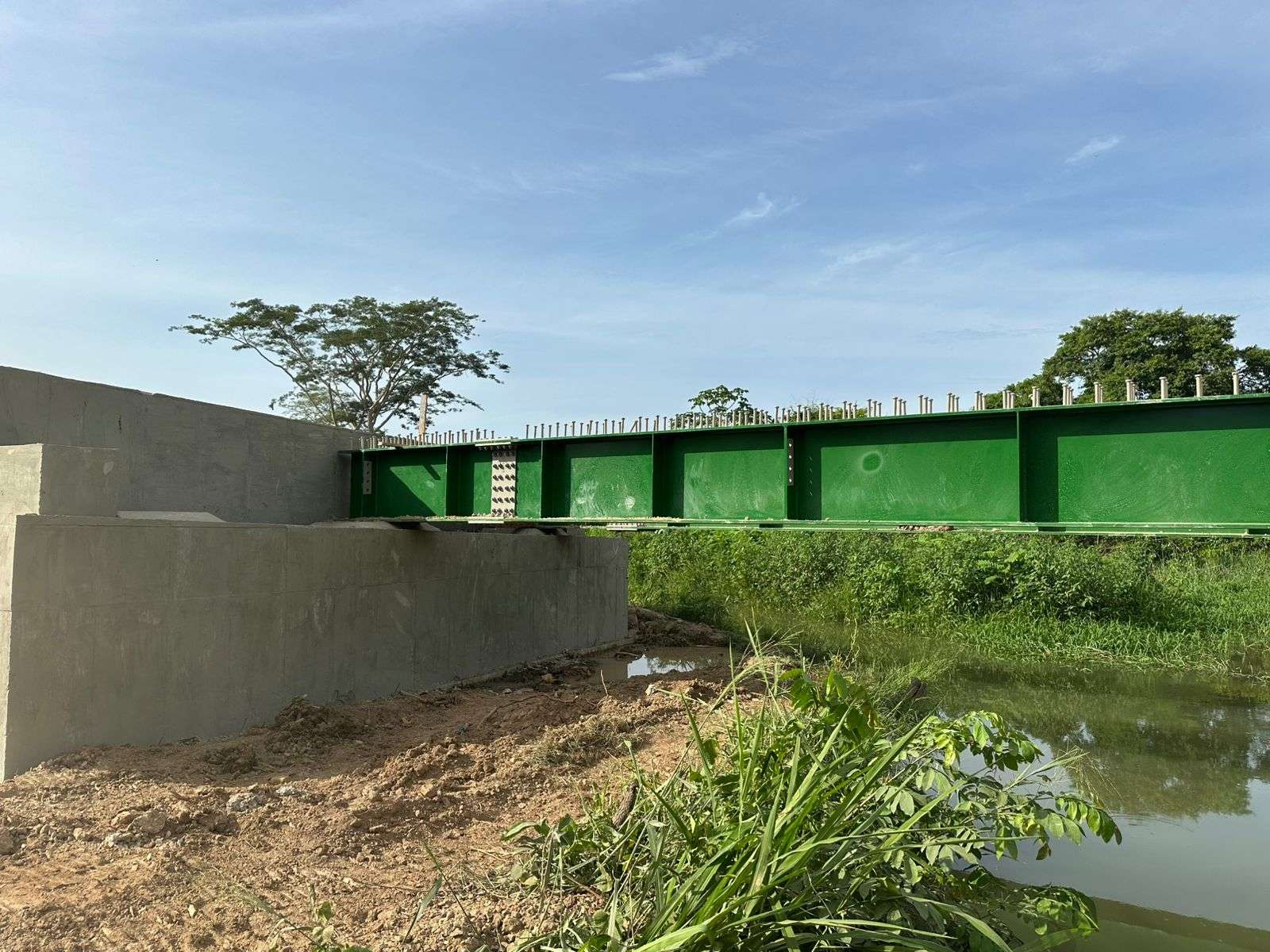 On site assembly of steel structure bridges manufactured by Guoshun ...