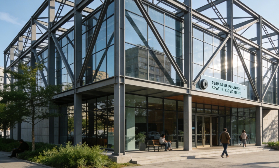 Sala de Exposições de Estrutura em Aço