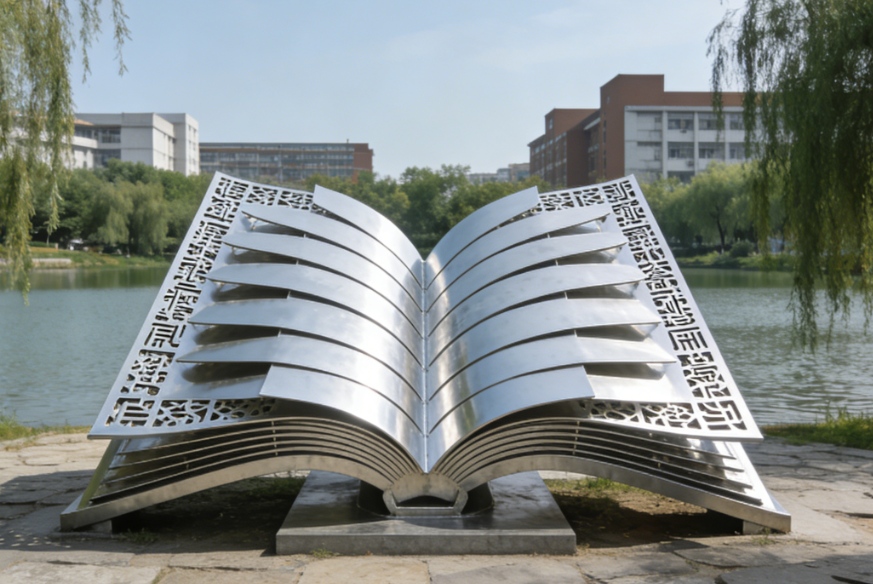 Stalen structuur sculptuur