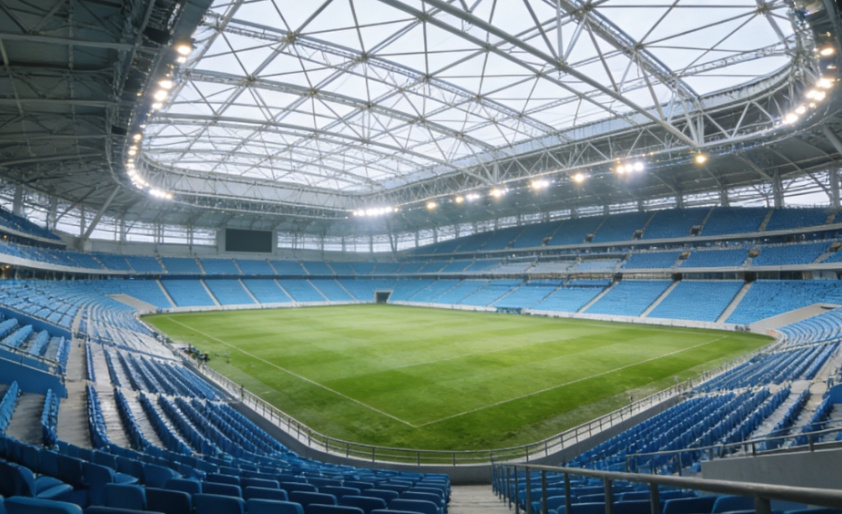 estádio de estrutura de aço