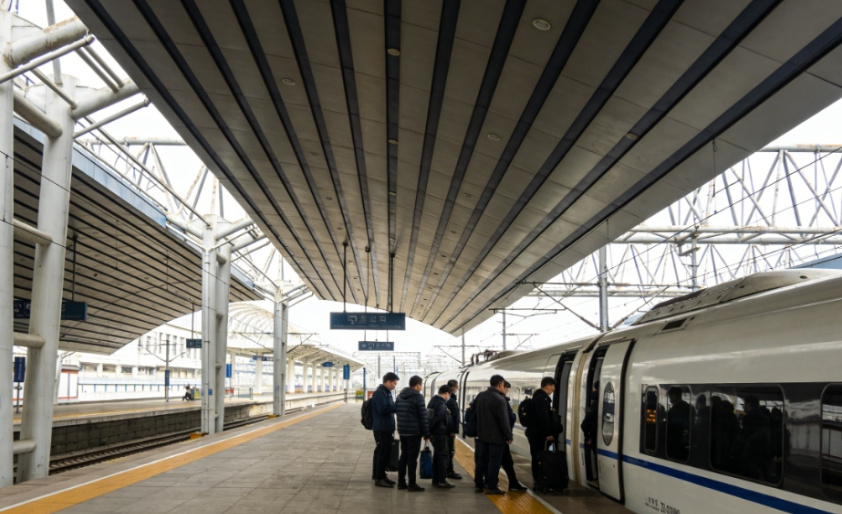 estação de alta velocidade em estrutura de aço