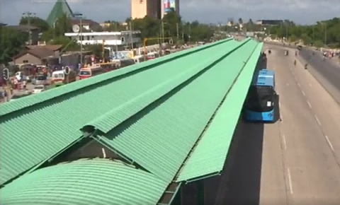 Stahlkonstruktion der BRT-Station