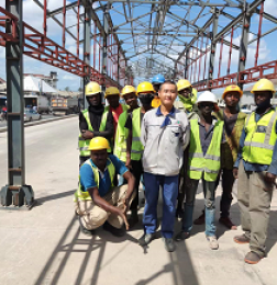 Structure en acier fabriquée