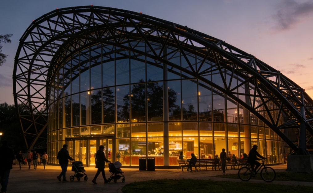 Banketzalen met stalen constructie