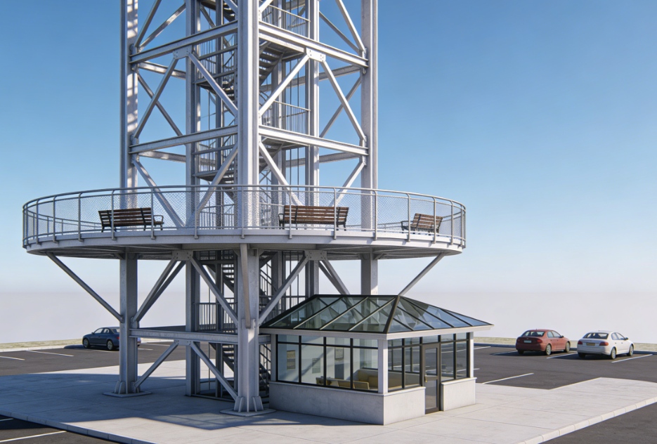 برج المناظر الطبيعية ذو الهيكل الفولاذي