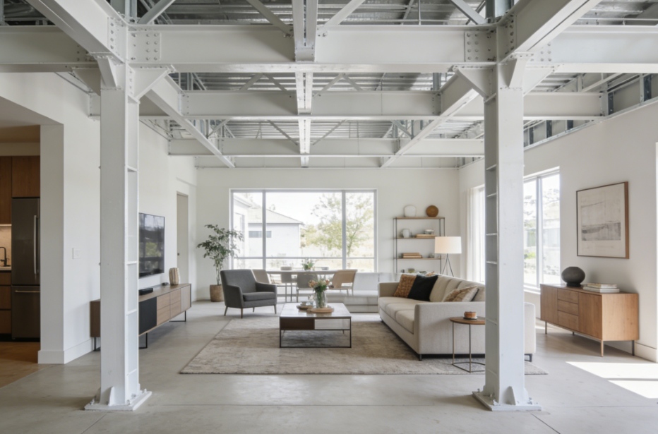 Geprefabriceerde stalen constructie voor een woongebouw