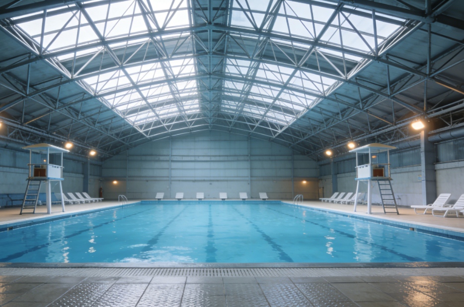 مراكز سباحة ذات هياكل فولاذية