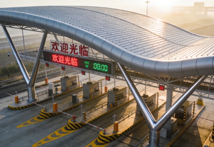 Stalen constructie tolstation voor snelweg