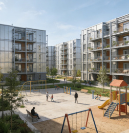 Fertigbauwohnung in Stahlkonstruktion