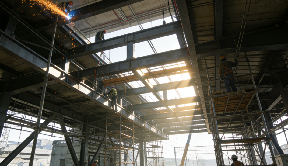 Muundo wa chuma kituo cha reli ya mwendo kasi