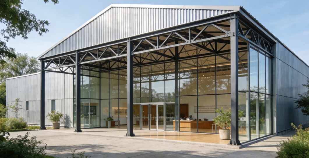 Sala de Exposições de Estrutura em Aço