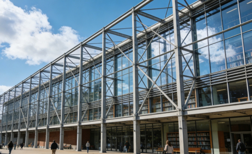 stade à structure en acier