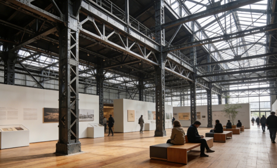 Kulturpavillon mit Stahlkonstruktion