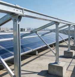 Sistema de montaje fotovoltaico (PV) con estructura de acero