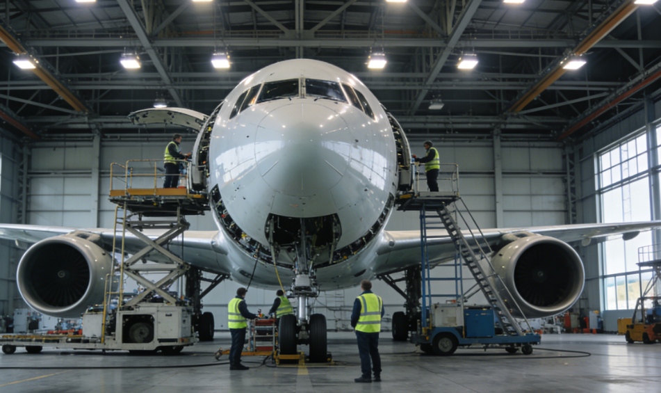 Hangars de maintenance d'aéronefs à structure métallique