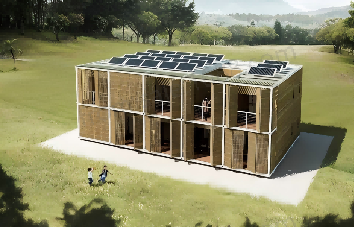 Сборная стальная конструкция жилого дома