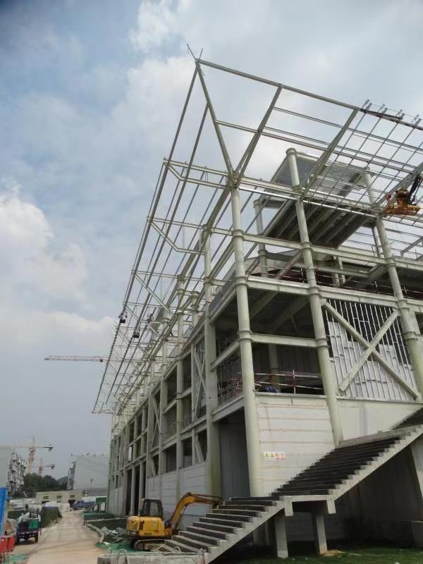 Construction progress of integral frame and structure Construction progress of integral frame and structure