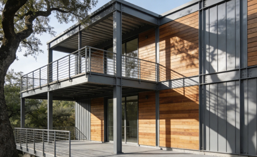 Villen mit Stahlkonstruktion