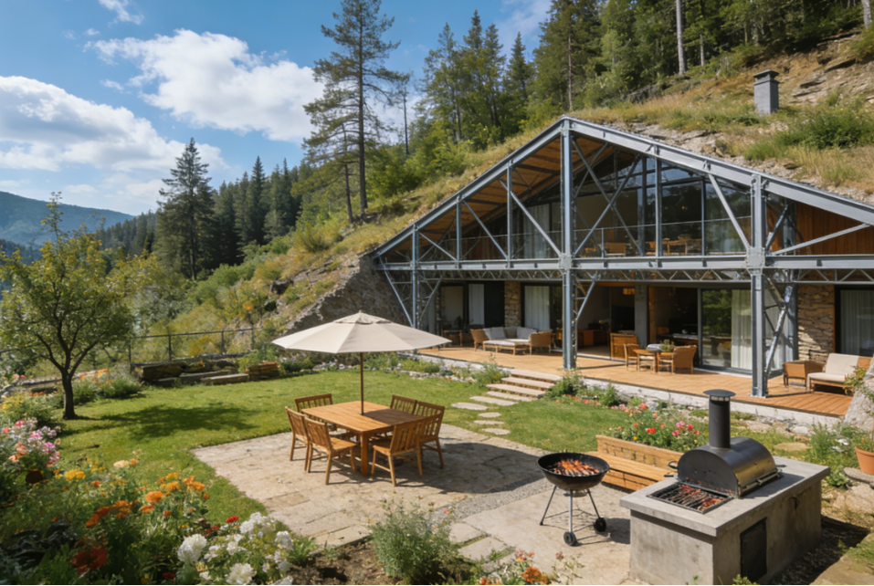 スチール構造のブティックホームステイ