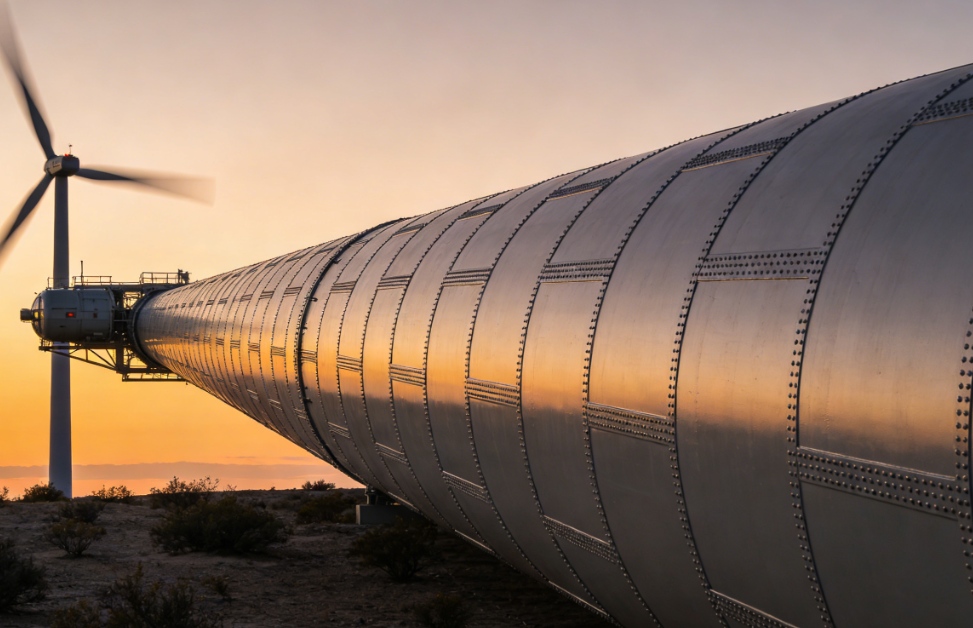 Tours d'éoliennes en structure d'acier