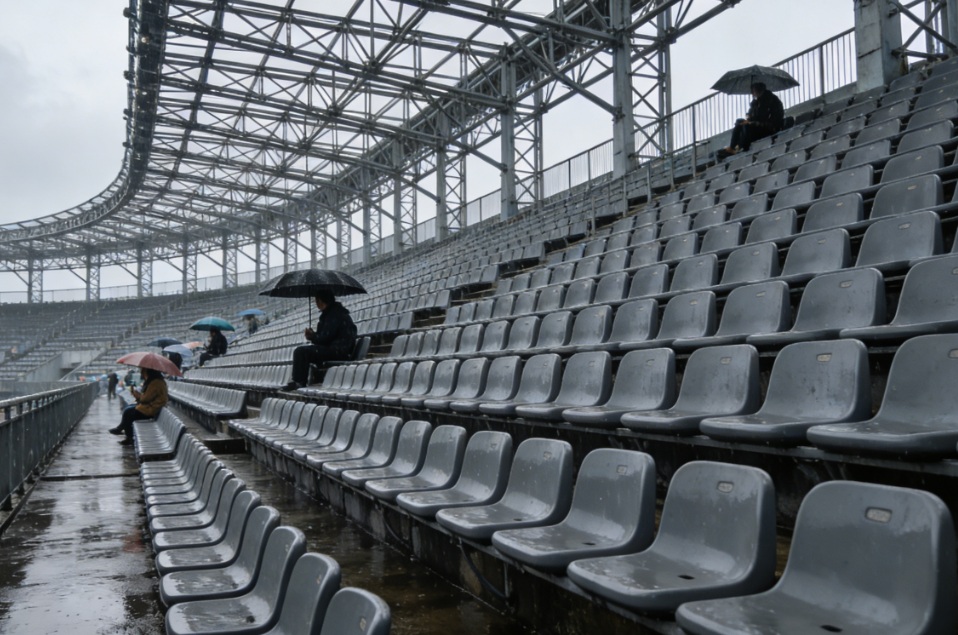 Tribune van staalconstructie