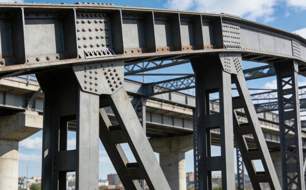 Steel structural steel beam and column