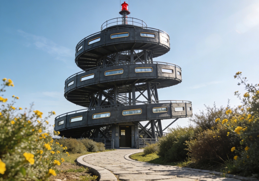 برج المناظر الطبيعية الهيكل الصلب