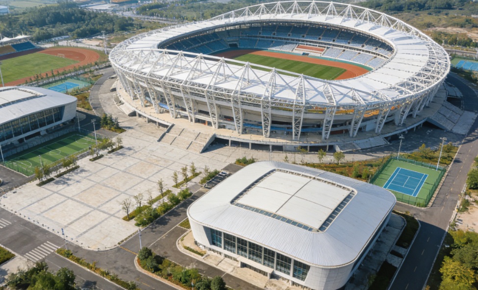 ginásio com estrutura em aço