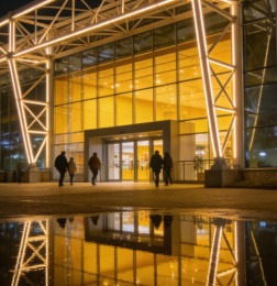 Banketzalen met stalen constructie