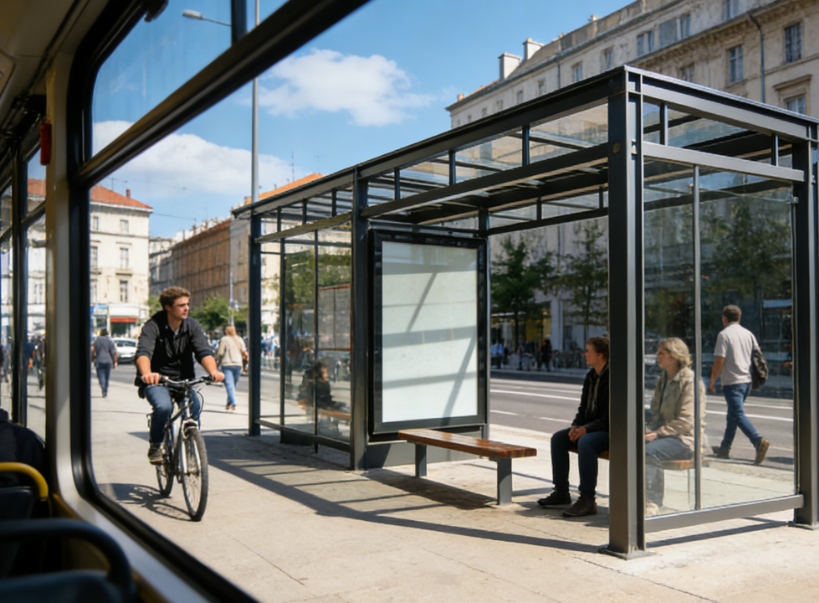 Estaciones de autobuses con estructura de acero