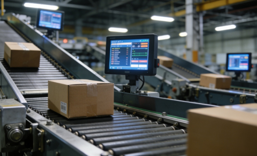 Sistema de transporte de almacén con estructura de acero